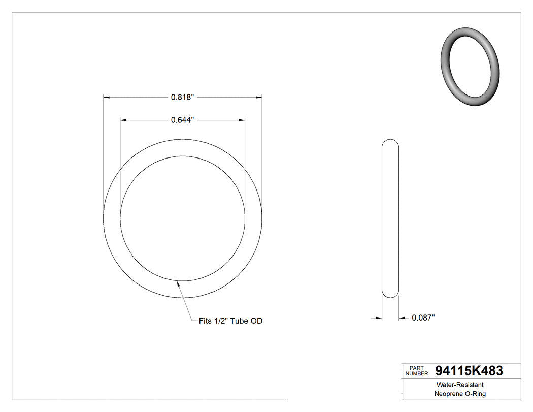Technical drawing - 94115K483